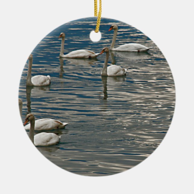 Swan Song Ceramic Ornament (Front)