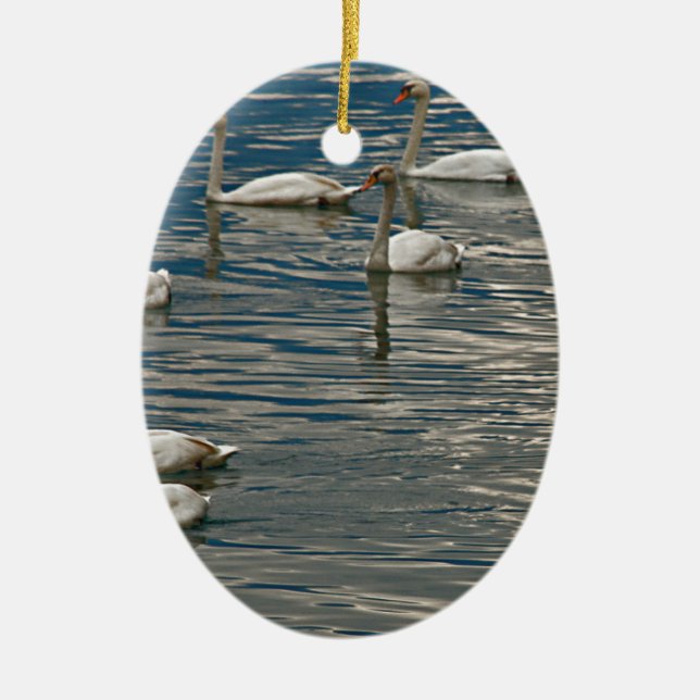 Swan Song Ceramic Ornament (Front)