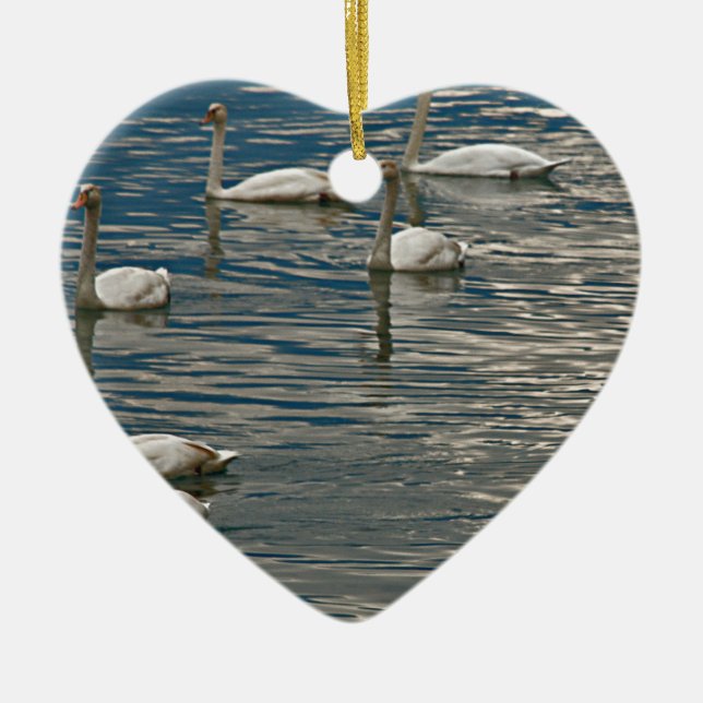 Swan Song Ceramic Ornament (Front)