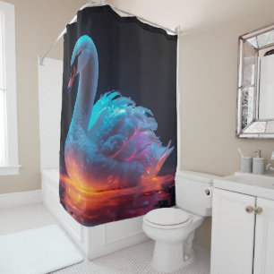 Swan Stained Glass Mosaic bathroom
