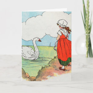 Swan, Swan Over the Sea Mother Goose Nursery Rhyme Card