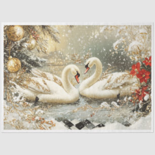 Swan Swimming Tissue Paper