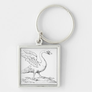 Swan Symbol of Love and Fidelity Fine Art Keychain