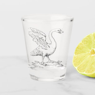 Swan Symbol of Love and Fidelity Fine Art Shot Glass