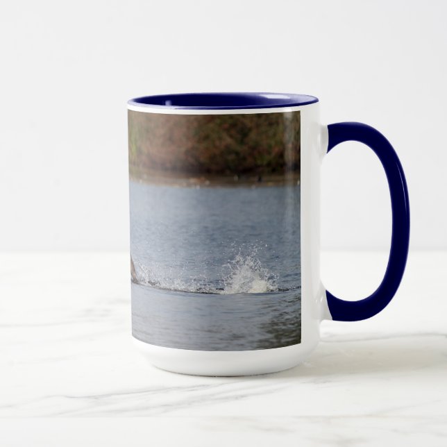 Swan Take-off, Wild Bird Photo Mug (Right)
