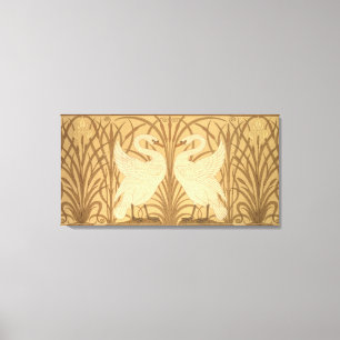 Swan wallpaper design canvas print