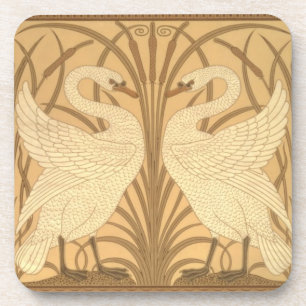 Swan wallpaper design coaster