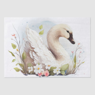 Swan Watercolor Tissue Paper