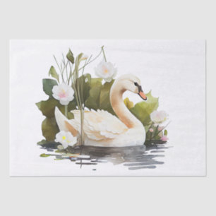 Swan Watercolor Tissue Paper