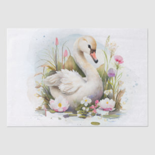 Swan Watercolor Tissue Paper