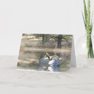 Swan Wedding Congratulations Card