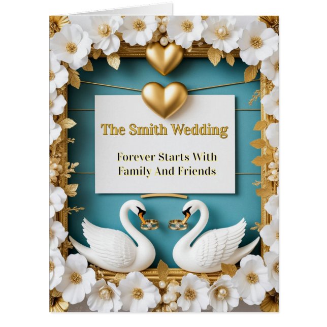 Swan Wedding Frame For Luxury Wedding Decor ✨ (Front)