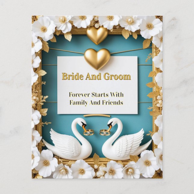Swan Wedding Frame For Luxury Wedding Decor ✨ Flyer (Front)