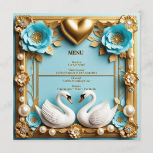 Swan Wedding Frame For Luxury Wedding Decor ✨ Menu