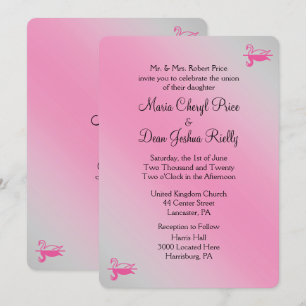 Swan Wedding Invitation 5"x 7"