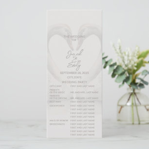 Swan Wedding Program Full