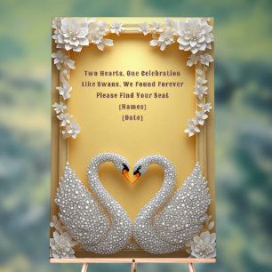 Swan Wedding Seating Chart Table Guide