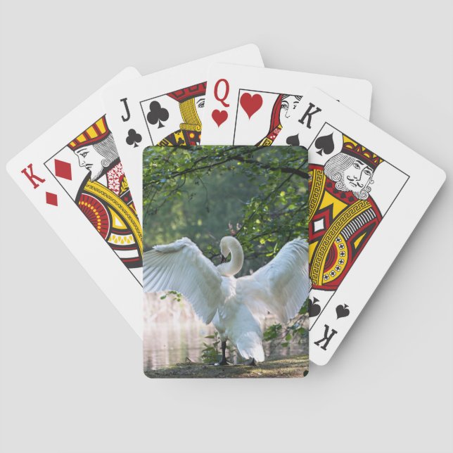 Swan with Wings Spread Playing Cards (Back)