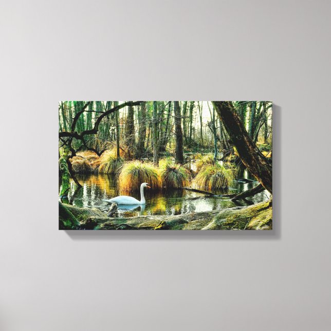 Swan | Zazzle_Growshop. Canvas Print (Front)