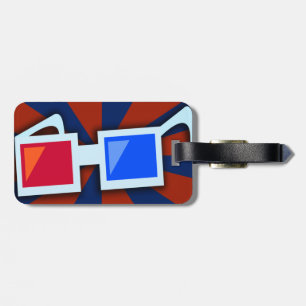 Swanky 1950's 3-D Glasses Luggage Tag