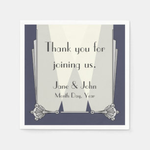 Swanky Art Deco in Blue Napkin