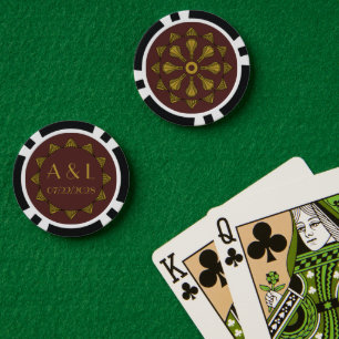 Swanky Art Deco in Red Poker Chips