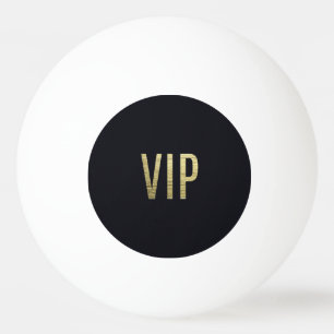 Swanky Faux Gold Leaf Foil "VIP" Typography Ping Pong Ball