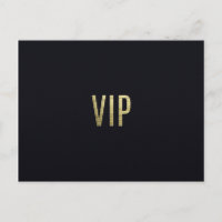 Swanky Faux Gold Leaf Foil "VIP" Typography
