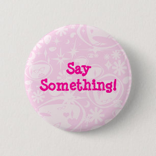 Swanky Retro Pink 2 Inch Round Button