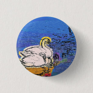 SWANS 1 INCH ROUND BUTTON