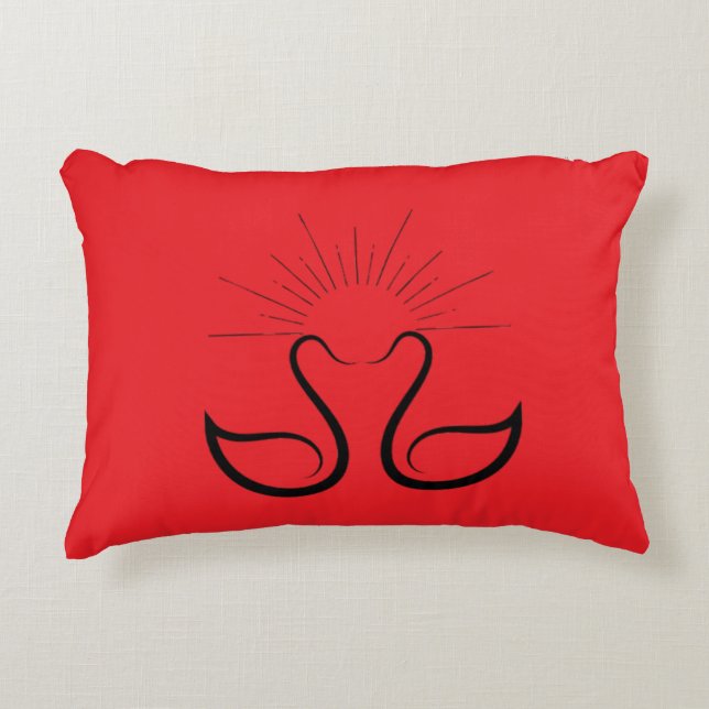 Swans Accent Pillow (Front)