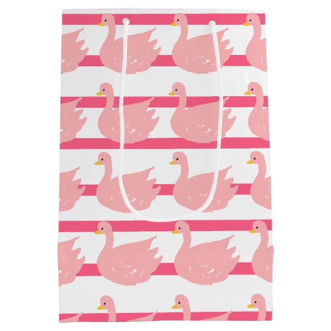 Swans and Stripes Gift Bag (Back)