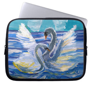 Swans "Art by Kids" Laptop Sleeve