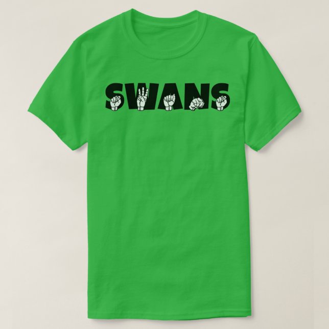 SWANS ASL Sign Language Design 1 T-Shirt (Design Front)