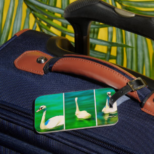 Swans at Lake Balaton – triptych Luggage Tag