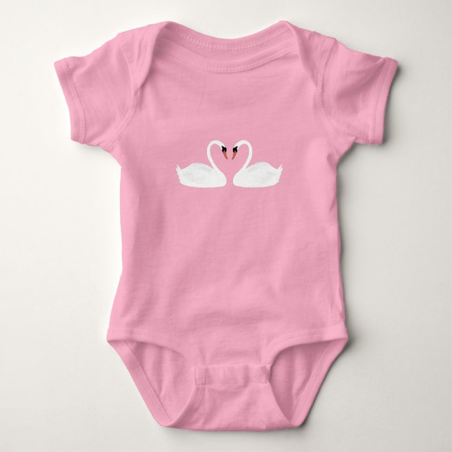 Swans Baby Bodysuit (Front)