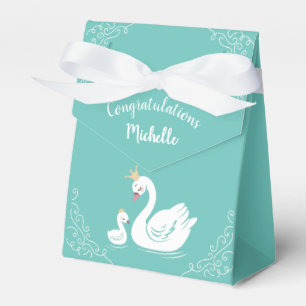 Swans Baby Shower Vintage Favor Box
