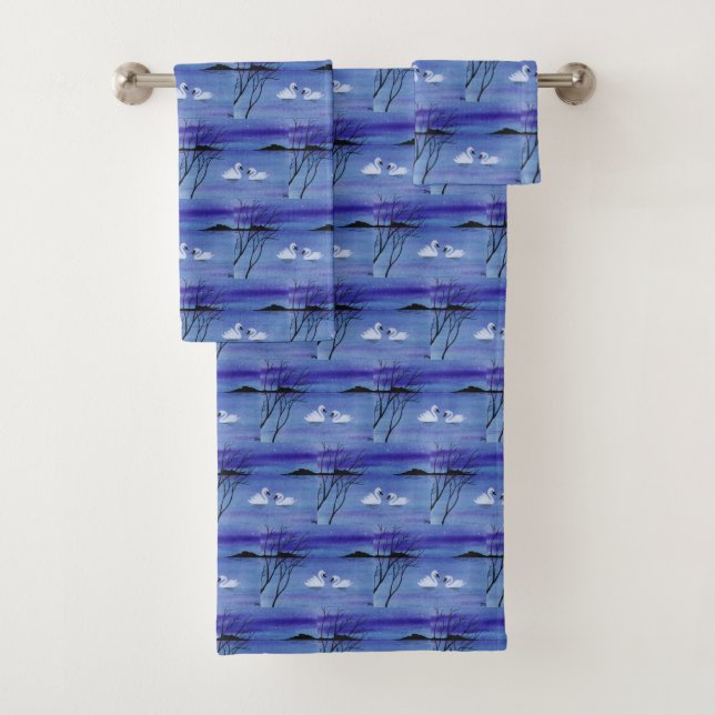 Swans Bath Towel Set (Insitu)