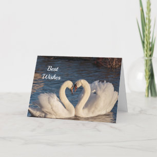 Swans Congratulations Wedding Card