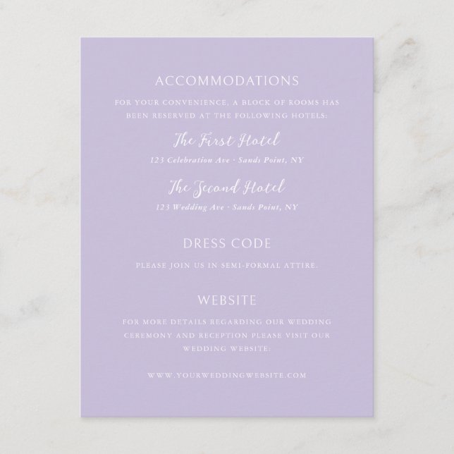 Swans Floral Monogram Crest Wedding Details Enclosure Card (Front)