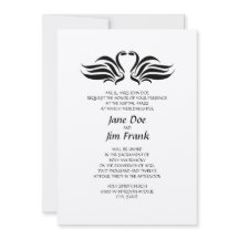 Swans Formal Catholic Wedding Invitation