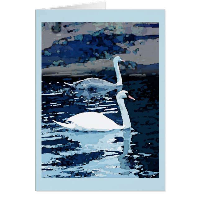 Swans graphic art card (Front)