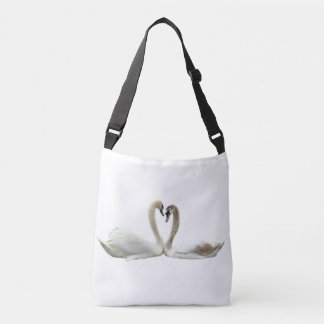 Swans heart - white tote