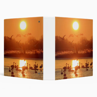 Swans in Lake at Sunset Binder