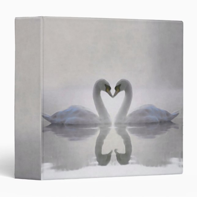 Swans in Love ~ Binder / Photo Album 1.5" (Front/Spine)