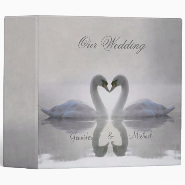 Swans in Love ~ Binder / Photo Album 2" (Front/Spine)