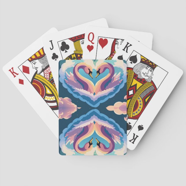 Swans In Love Playing Cards (Back)