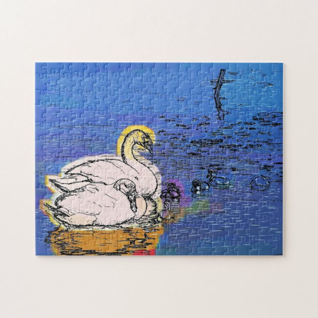 SWANS JIGSAW PUZZLE (Horizontal)