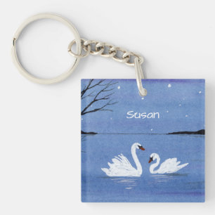 Swans Keychain