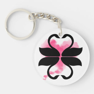 Swans Love Acrylic Keychain